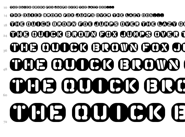Planeta Zero font waterfall